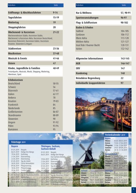 Sieghart Reisen Sommerkatalog 2019