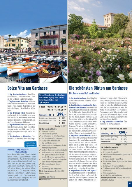 Sieghart Reisen Sommerkatalog 2019