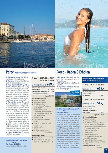 Sieghart Reisen Sommerkatalog 2019