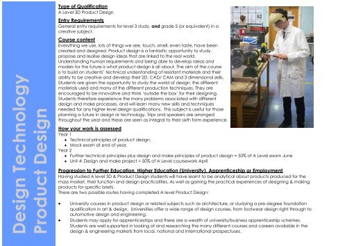 Sixth Form Options Booklet 2019-21