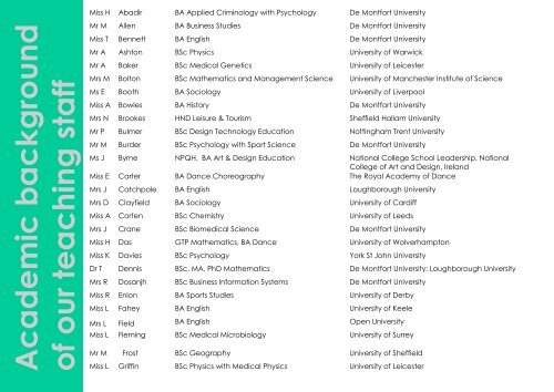 Sixth Form Options Booklet 2019-21