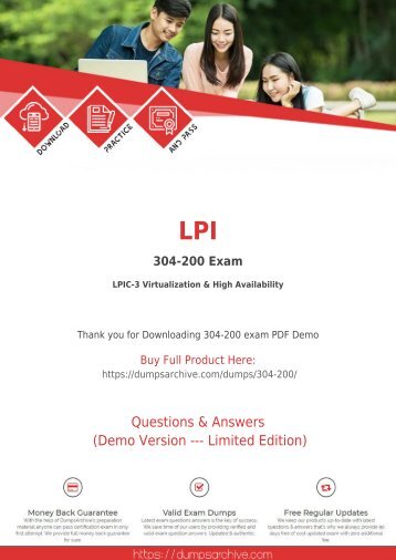[Latest] LPI 304-200 Dumps PDF By DumpsArchive Latest 304-200 Questions