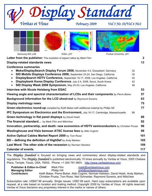 Display Standard - Veritas et Visus