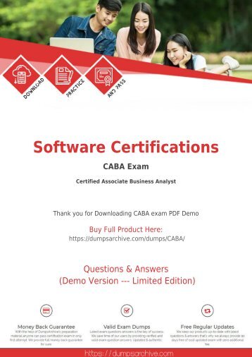 CABA Questions PDF - Secret to Pass Software Certifications CABA Exam [You Need to Read This First]