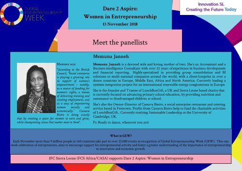 Dare 2 Aspire - meet the panelists. 