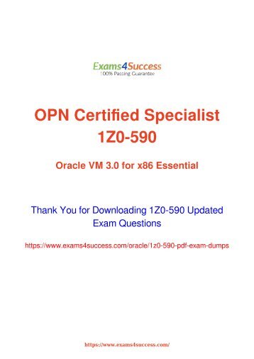 Oracle 1Z0-590 Exam Dumps [2018 NOV] - 100% Valid Questions