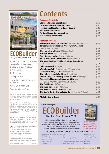 ECOBuilder_Specifiers Journal 2018_2019