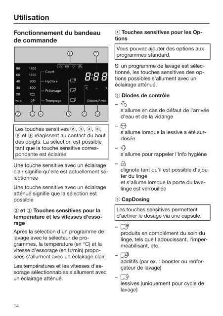 Miele WDD320 SpeedCare 1400 - Mode d'emploi