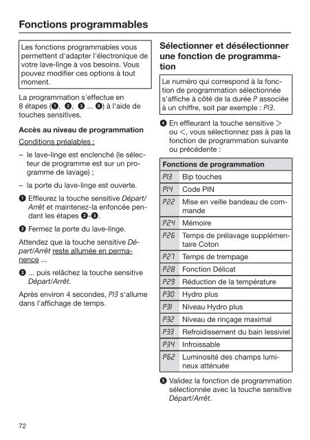 Miele WDD320 SpeedCare 1400 - Mode d'emploi