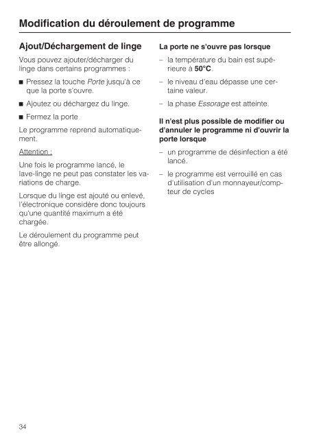 Miele PW 5065 [EL AV] - Mode d'emploi