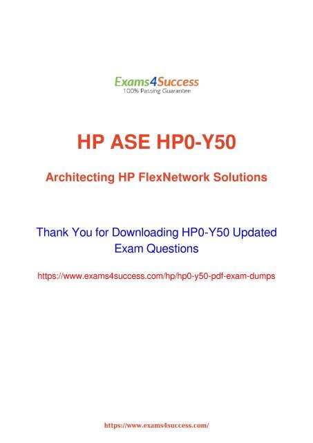 HP HP0-Y50 Exam Dumps [2018 NOV] - 100% Valid Questions