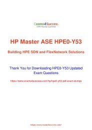 HP HPE0-Y53 Exam Dumps [2018 NOV] - 100% Valid Questions