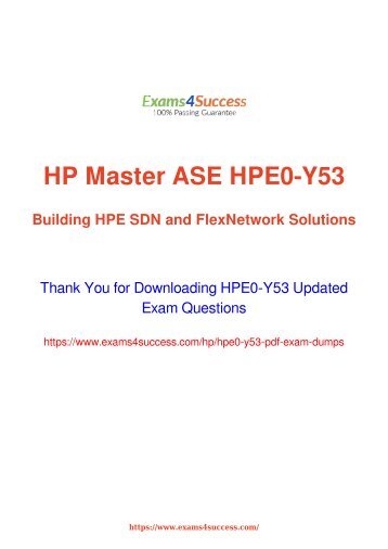 HP HPE0-Y53 Exam Dumps [2018 NOV] - 100% Valid Questions