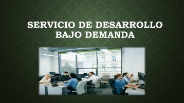 ¿Qué es el Servicio de Desarrollo a Pedido?