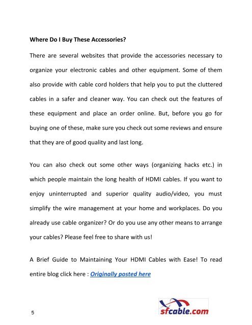 A Brief Guide to Maintaining Your HDMI Cables with Ease!