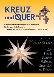 Gemeindebrief evangelische Gemeinde Kronach November 2018 - Januar 2019