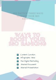WAYS TO BOOST YOUR SEO RANKING