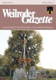 Weilroder Gazette November/Dezember 2018