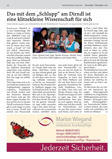 Weilroder Gazette November/Dezember 2018