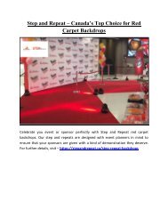 Step and Repeat – Canada’s Top Choice for Red Carpet Backdrops
