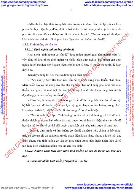 Nâng cao hiệu quả dạy học phần hóa phi kim lớp 10 THPT bằng hệ thống tình huống có vấn đề và các phương pháp dạy học tích cực