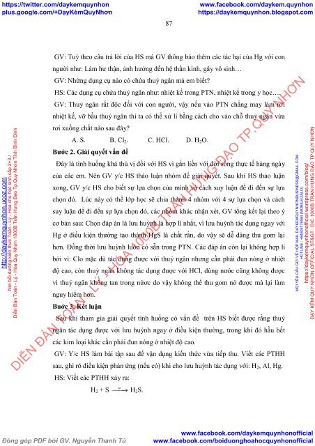 Nâng cao hiệu quả dạy học phần hóa phi kim lớp 10 THPT bằng hệ thống tình huống có vấn đề và các phương pháp dạy học tích cực