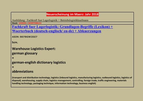ebooks Katalog 2018: Beispiel dating Lexikon + englisch Woerterbuch