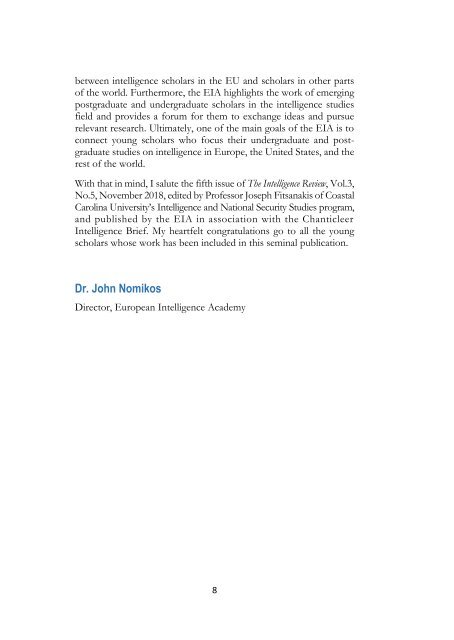 The Intelligence Review | volume 3 | issue 5 |