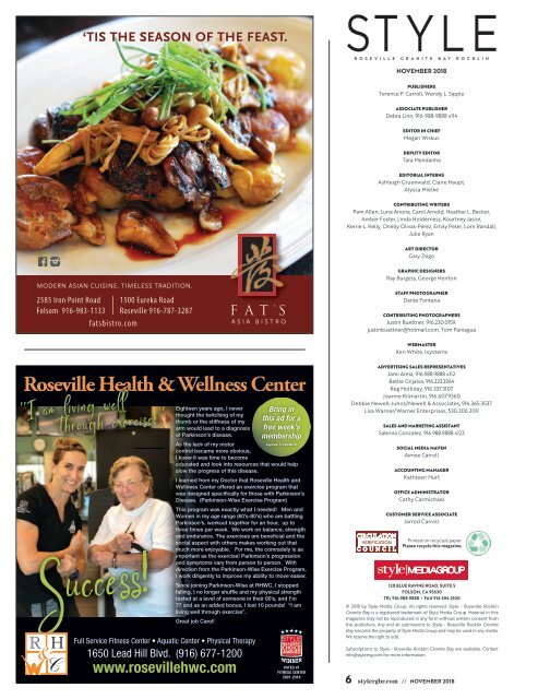 Roseville, Granite Bay & Rocklin Style Magazine 1118