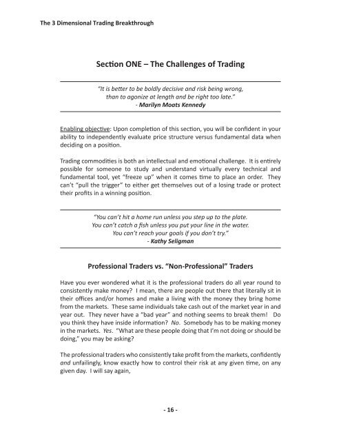 The 3Dimensional Trading Breakthrough