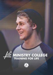 Life Ministry College 2018 Prospectus