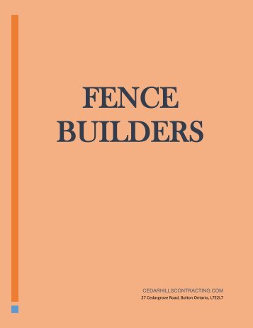 Fence Builders Mississuaga