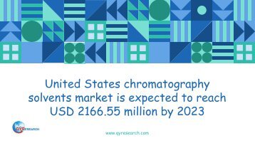 United States chromatography solvents market is expected to reach USD 2166.55 million by 2023