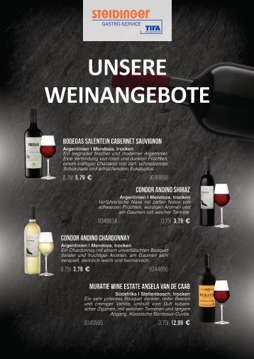 Steidinger Gastro Service – Weinangebot 