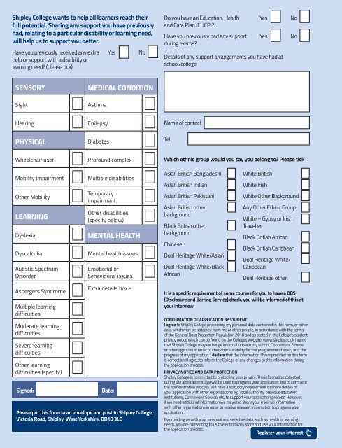 Shipley College Full-time Prospectus 2019-20