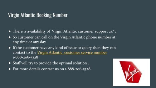 Virgin Atlantic number