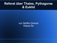 Referat über Thales, Pythagoras & Euklid