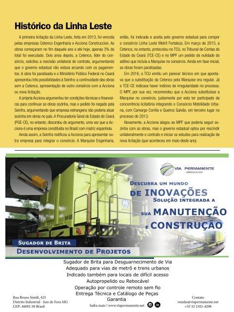 Revista Ferroviária Setembro/Outubro 2018