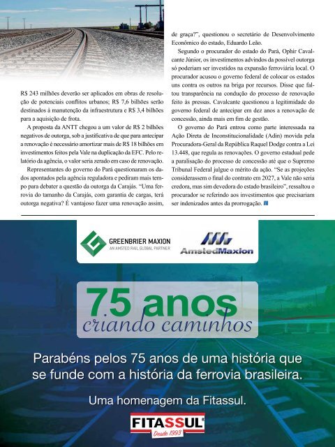 Revista Ferroviária Setembro/Outubro 2018