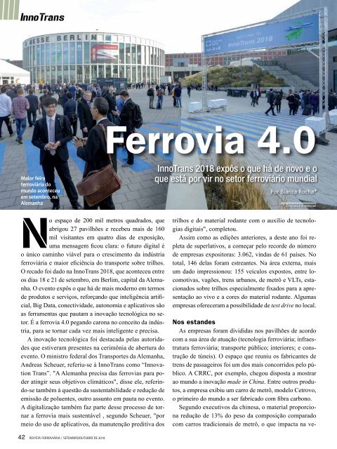 Revista Ferroviária Setembro/Outubro 2018