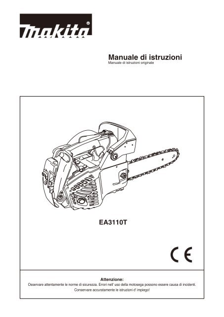 Makita MOTOSEGA 30,1 cm&amp;sup3; 25 cm - EA3110T25B - Manuale Istruzioni