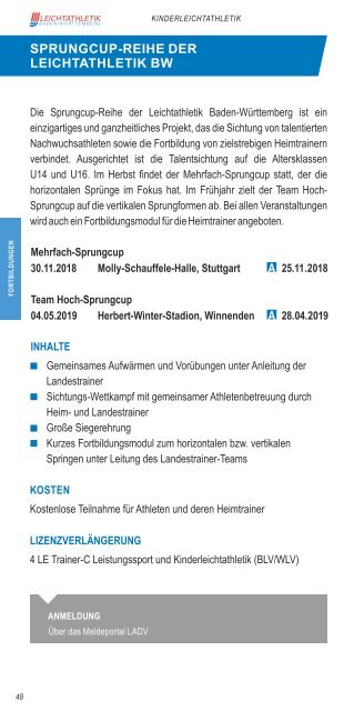 Aus- und Fortbildungsbroschüre 2019