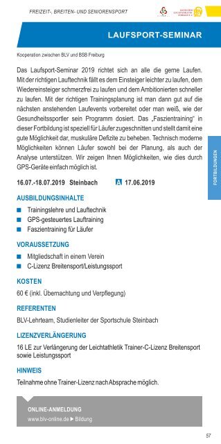 Aus- und Fortbildungsbroschüre 2019