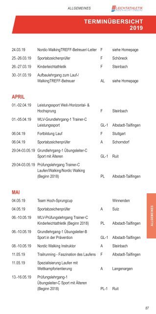 Aus- und Fortbildungsbroschüre 2019