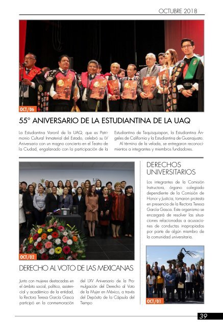 Gaceta UAQ 10 | Octubre 2018