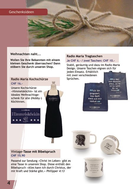 Radio Maria Magazin - Dezember 2018