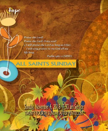 11_04_2018 Bulletin 0730am Service