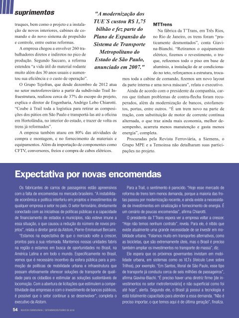 Revista Ferroviária Setembro/Outubro - 2018