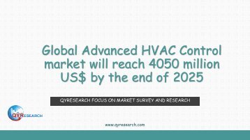 Global Advanced HVAC Control market will reach 4050 million US$ by the end of 2025