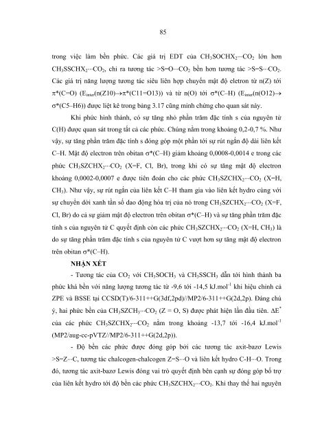 NGHIÊN CỨU LÝ THUYẾT LIÊN KẾT HYDRO X–H∙∙∙O/N (X = C, N) BẰNG PHƯƠNG PHÁP HÓA HỌC LƯỢNG TỬ